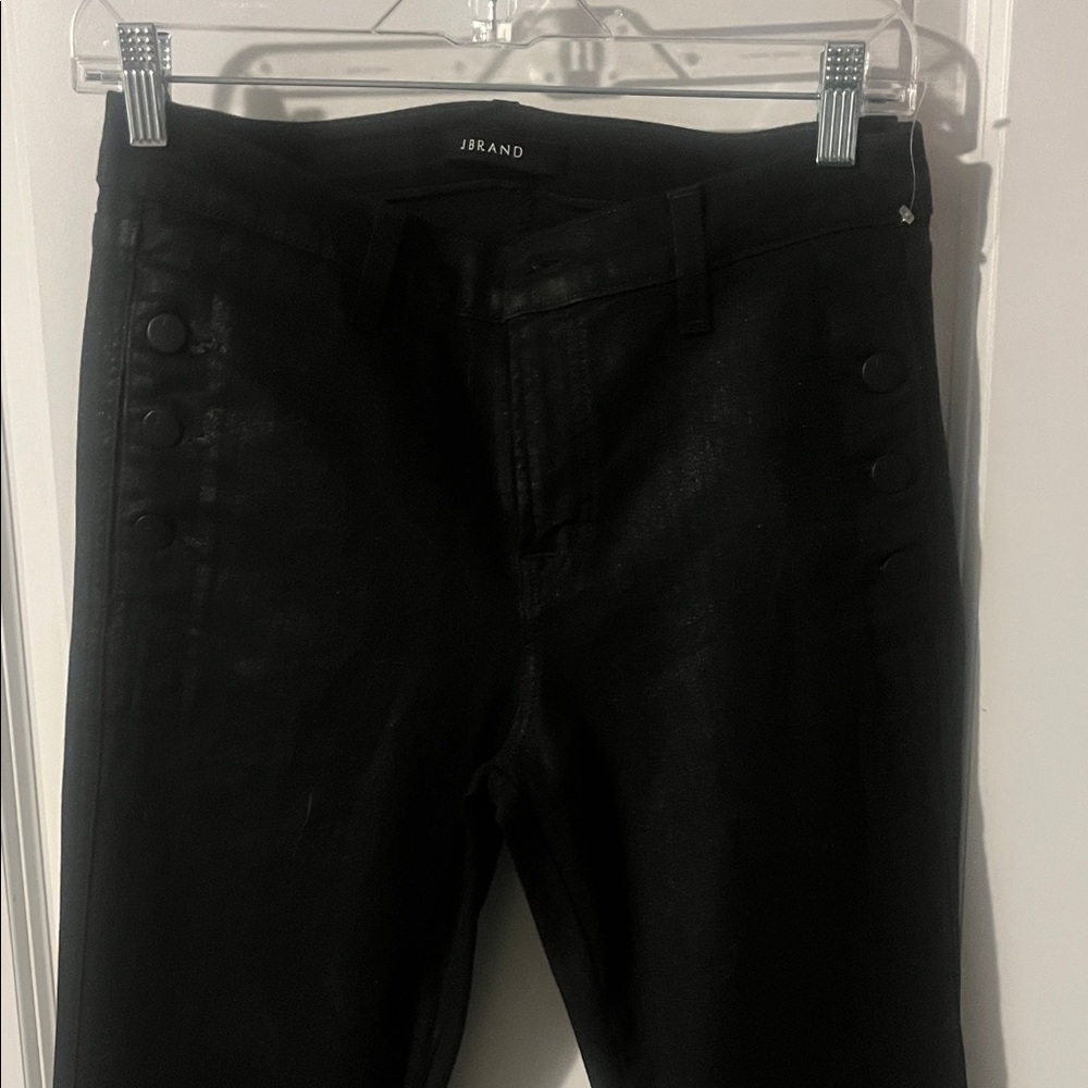J Brand Black Pants with Button Accents